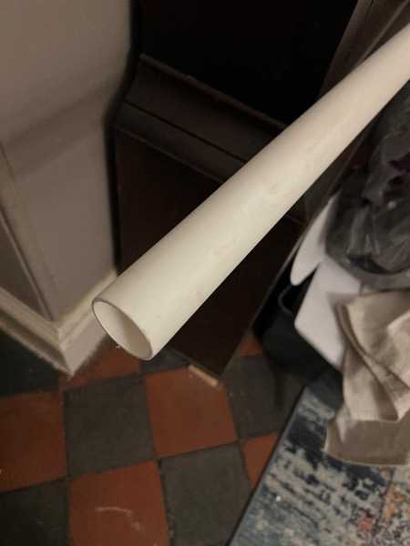 Thumbnail for 1 1/2 white plastic waste pipe full length