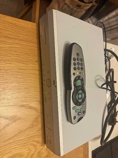 Thumbnail for Old Sky+ box, SCART cable and remote