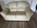 Thumbnail for Cream leather sofa