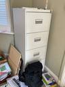 Thumbnail for 4 drawer grey filing cabinet with keys