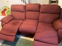 Thumbnail for Electric recliner 3 seater sofa in burnt orange