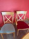 Thumbnail for Extending dining table and six chairs