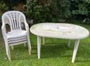 Thumbnail for Plastic garden table and 4 chairs