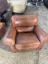 Thumbnail for Leather & faux leather sofas and armchairs -well used