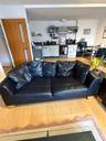 Thumbnail for 2 X Black Leather Sofas FREE - Collection Only