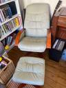 Thumbnail for Reclining chair and footstool