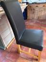 Thumbnail for Two faux leather dining chairs