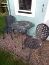 Thumbnail for Garden bistro set - cast aluminium table and 2x chairs