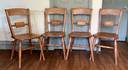 Thumbnail for 4 traditional pine kitchen chairs