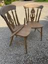 Thumbnail for 2 pine kitchen chairs need fixing