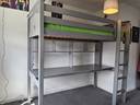 Thumbnail for Grey Cabin Bed and Mattress with Desk