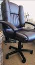 Thumbnail for Faux brown leather office chair