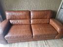 Thumbnail for 2 and 3 Seater Briwn Leather Sofa