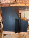Thumbnail for Black corner desk with screw on legs