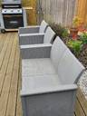 Thumbnail for Grey plastic rattan garden furniture