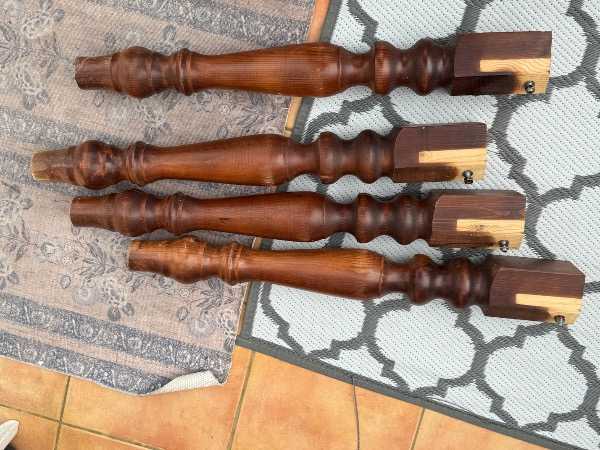Thumbnail for Farmhouse table legs solid with screws