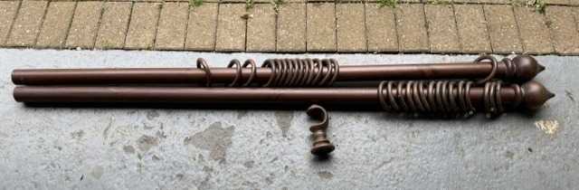 Thumbnail for Large wooden curtain pole