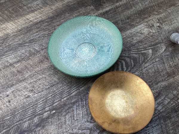 Thumbnail for Two Glass Decorative Bowls