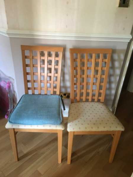 Thumbnail for Six high backed dining chairs