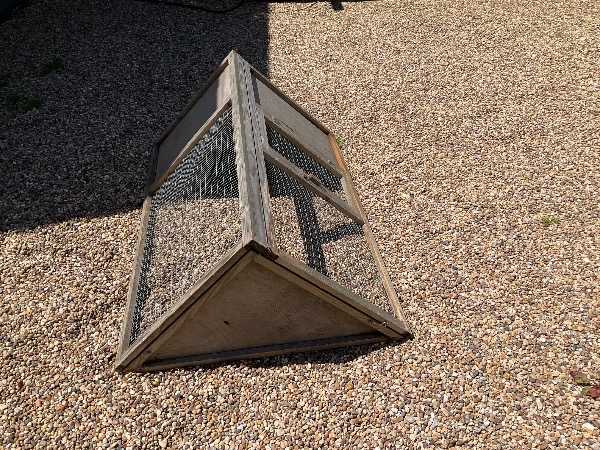 Thumbnail for Collapsible triangular pet or hen run.