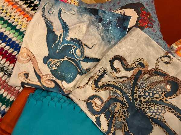 Thumbnail for Two sea creatures cushion covers