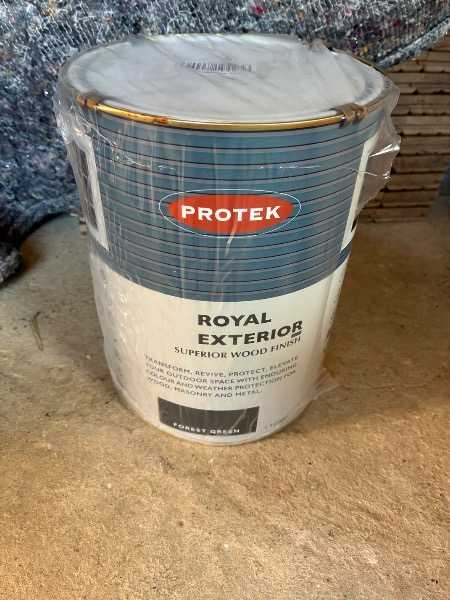 Thumbnail for Brand new unused tin protec shed paint dark forest green