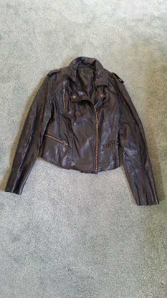 Thumbnail for Old Worn Faux Leather Jacket