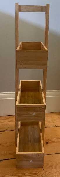 wooden tiered stand shelf