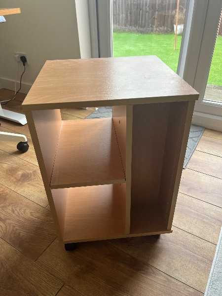 Small Side Table on Wheels