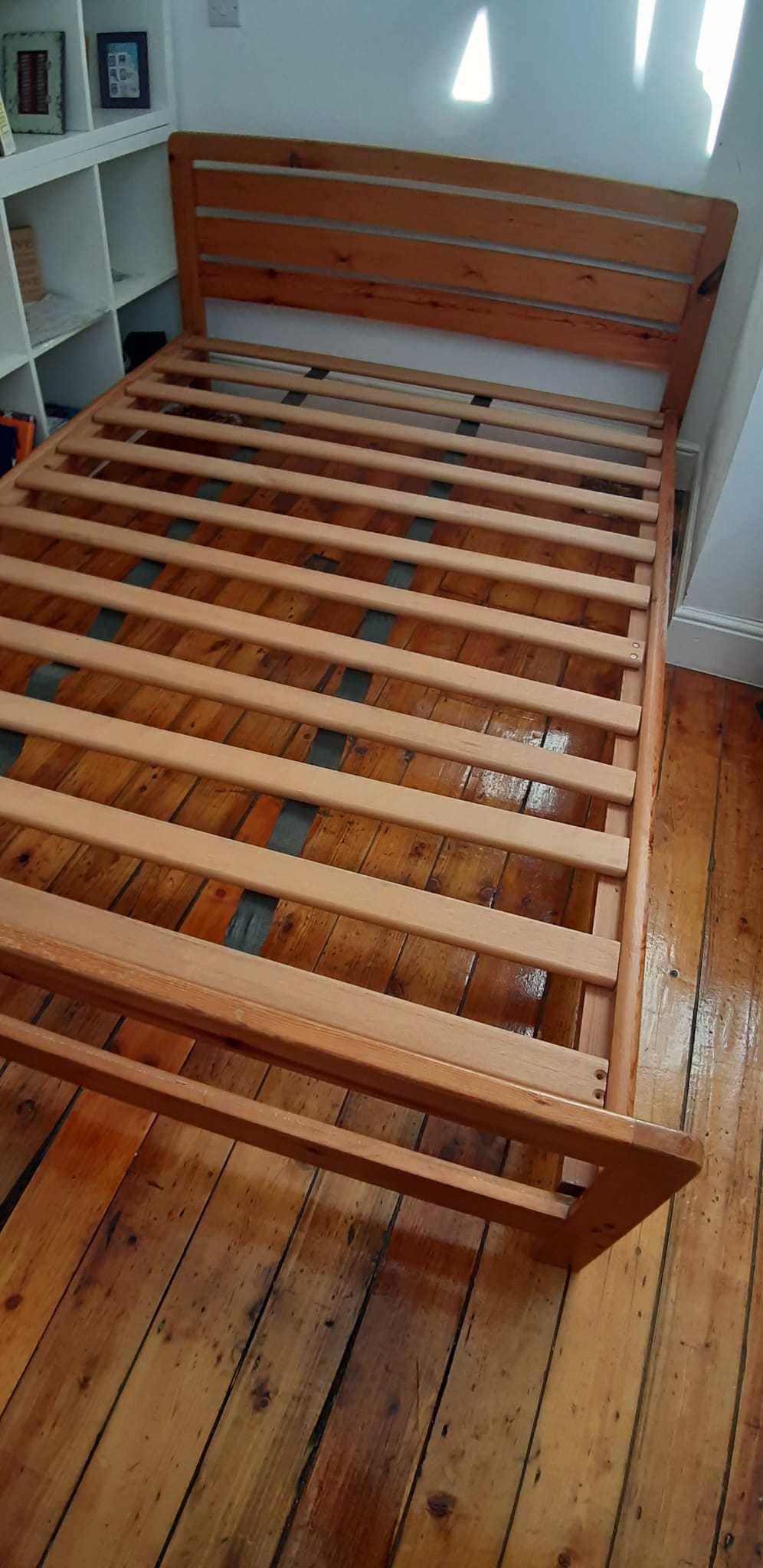 Wooden double bed frame FRAME ONLY (no mattress)