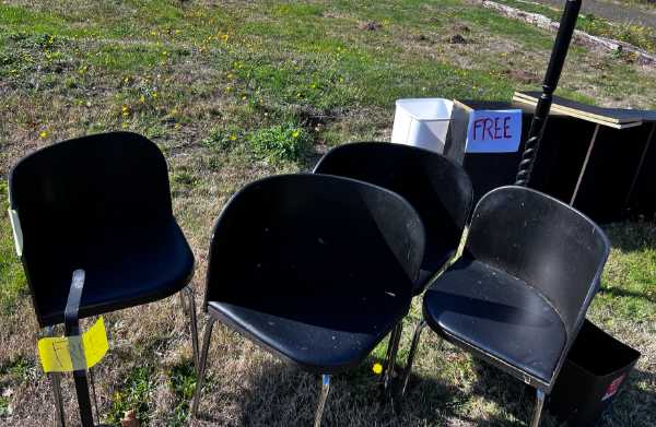 Free Couch, Chairs, Bookcase, Trash Cans and General Furniture Items