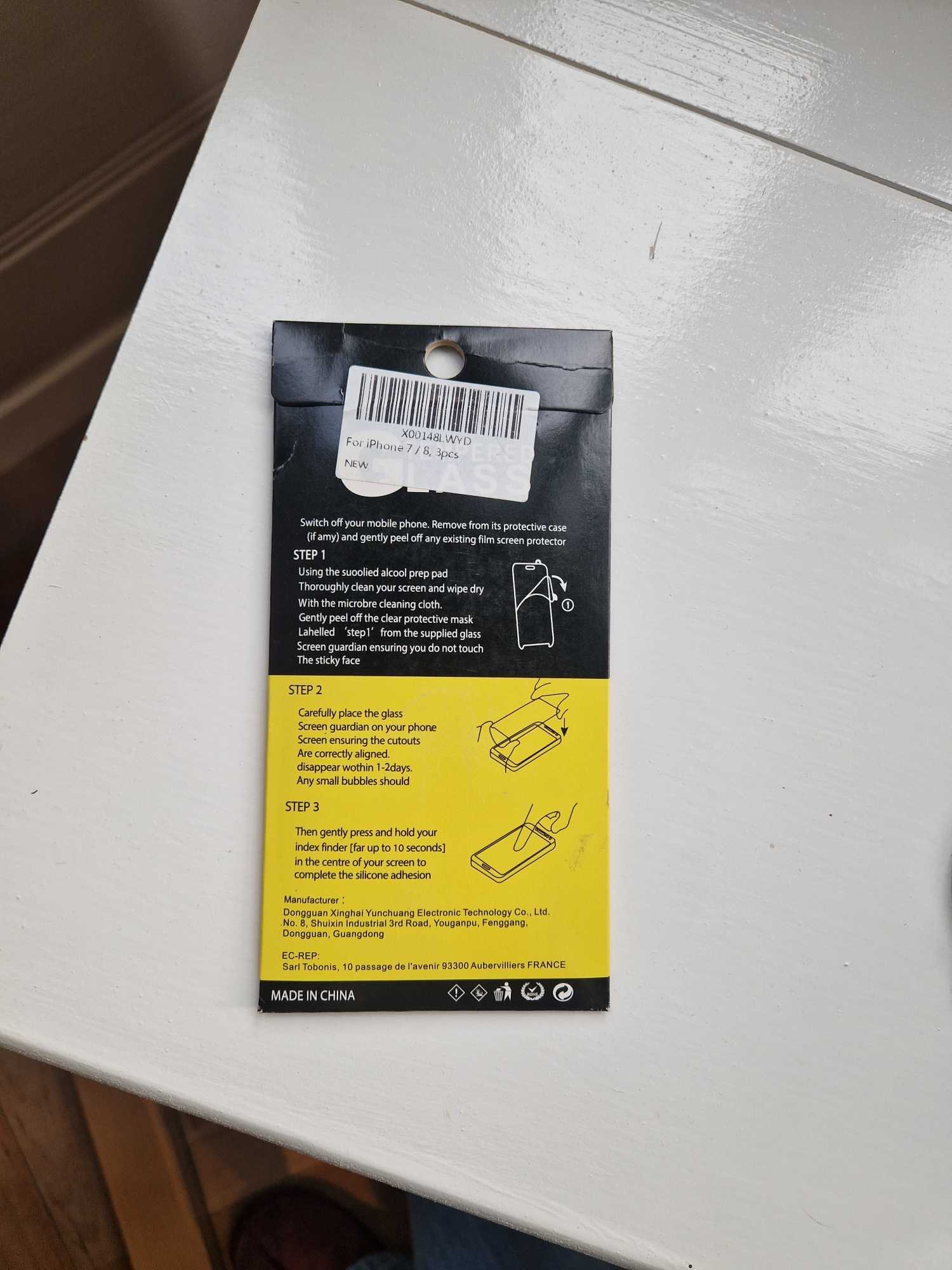 iPhone 7/8 glass protector