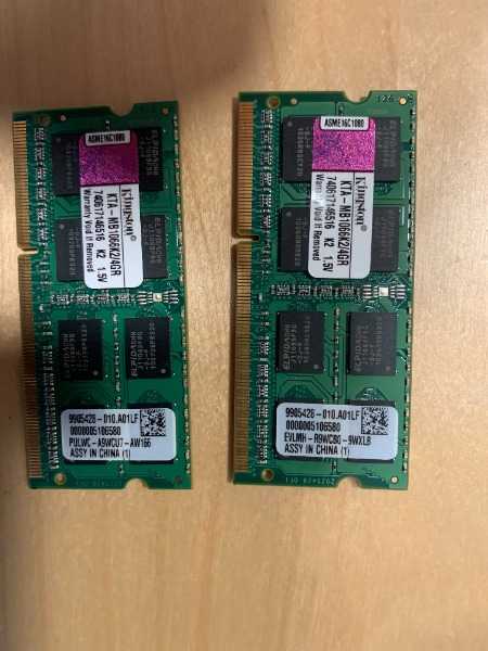 2 x 2 GB memory chips from an old mac mini (4 GB total)