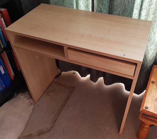 Small Wooden Desk with Drawer