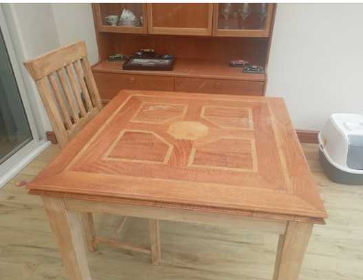 Used dining table and chairs