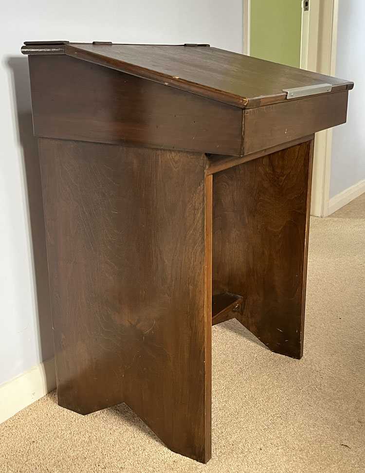 Old Style Child's Wooden School Desk