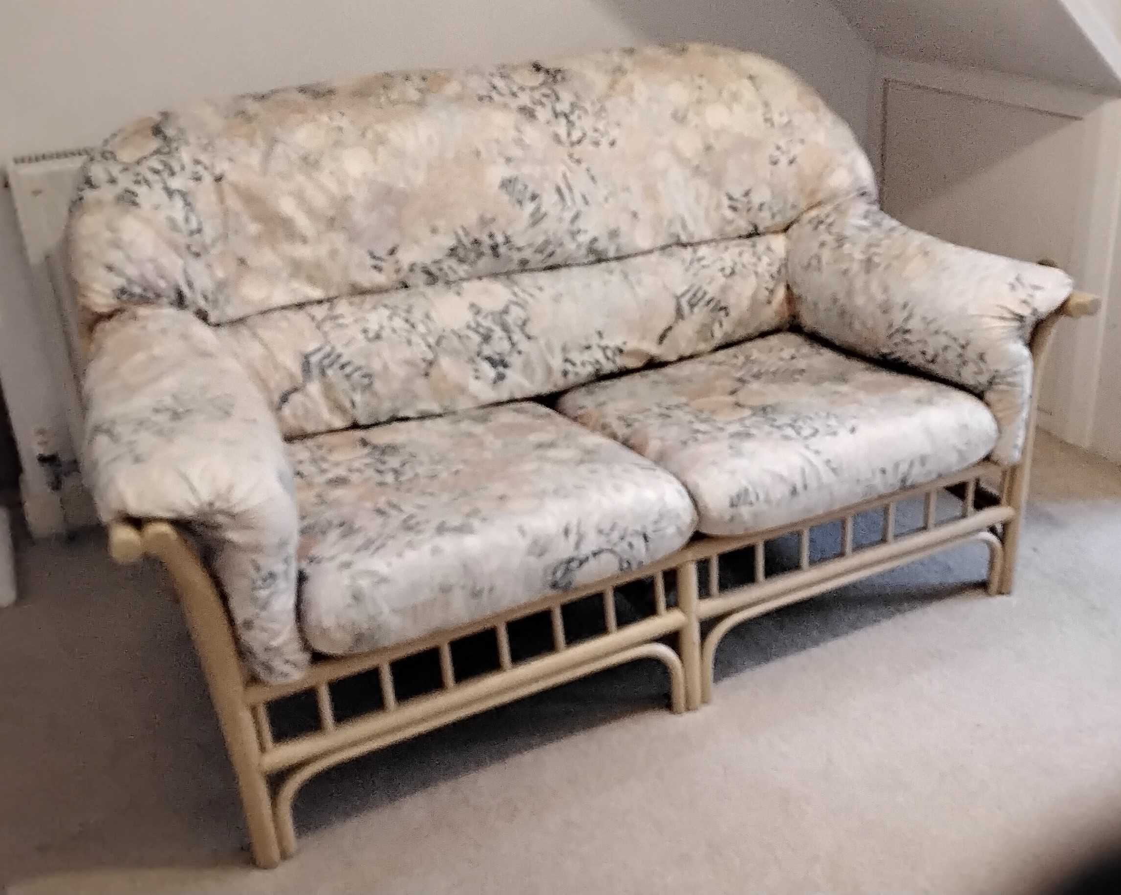 Pine wood framed two seat sofa - for conservatory?