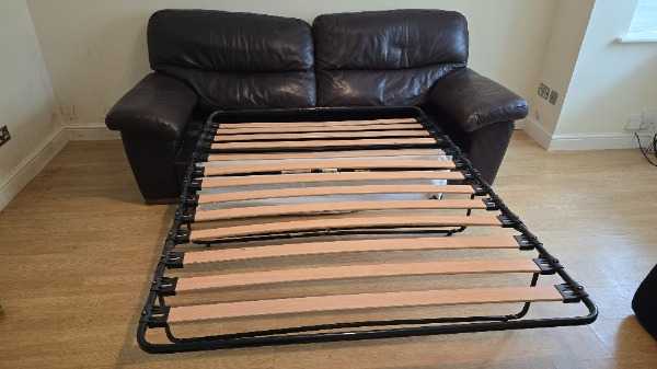Brown Leather Sofa Bed
