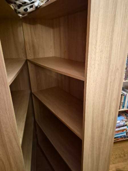 2 matching bookcases,  shelves slightly bowed