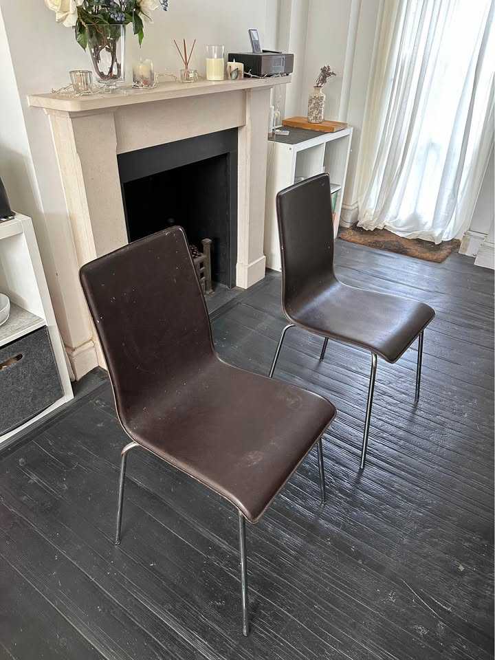 4 x Leather Dining Chairs