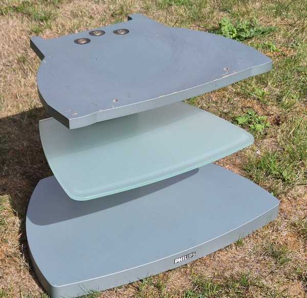 Philips 3 tier tv stand silver/grey