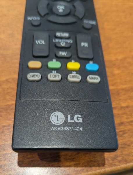 TV Remote Control for LG - model: AKB33871424 (TW2)