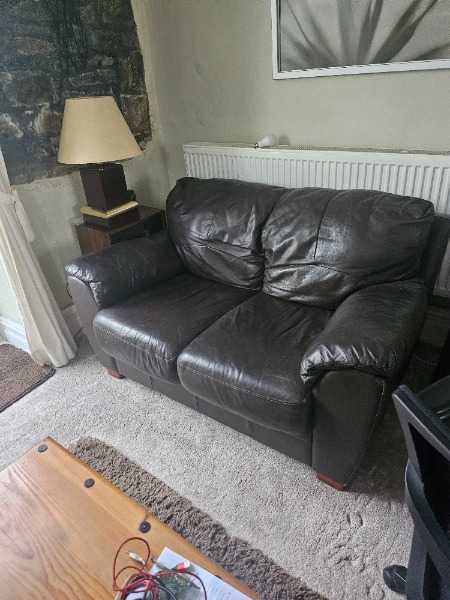 2 seater leather sofa