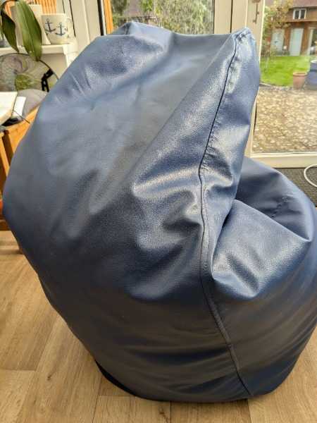 Bean bag gaming chair and footstool