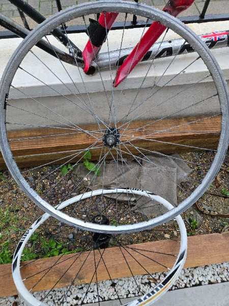 Bicycle frame and wheels