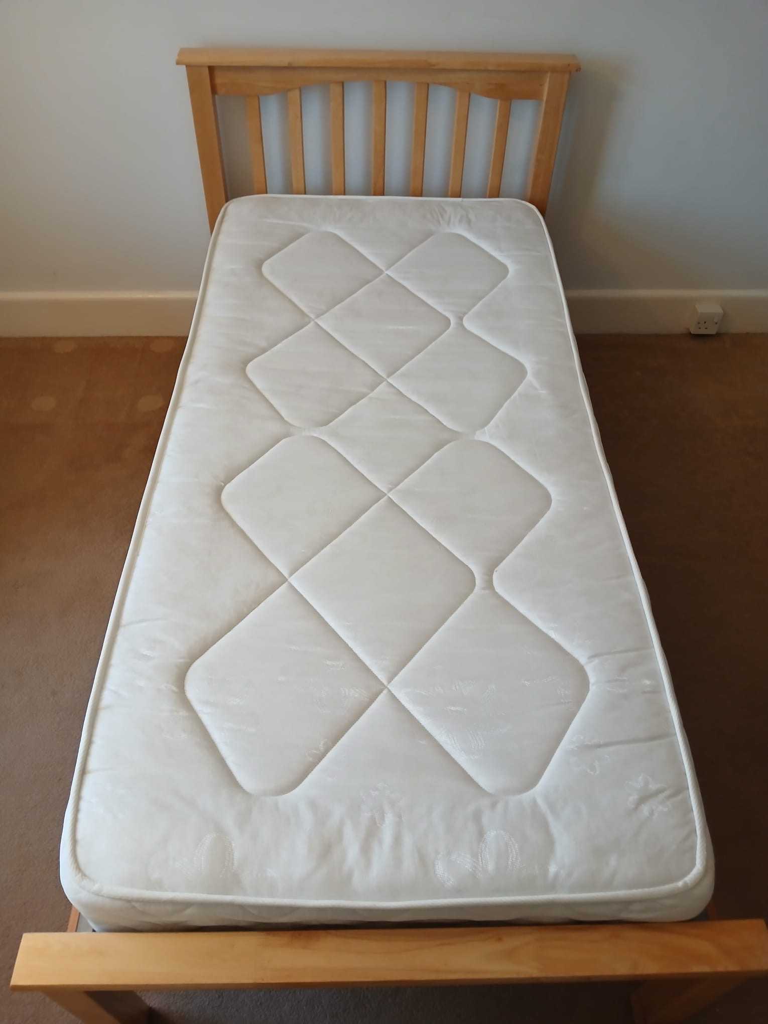 Single bed with mattress