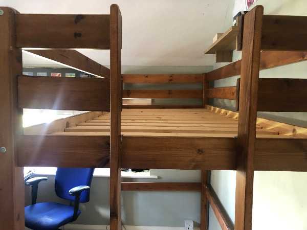 High Sleeper Wooden Bed Frame