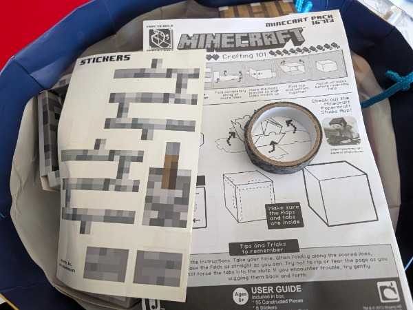 Freecycle: Minecraft Paper Craft Minecart Set