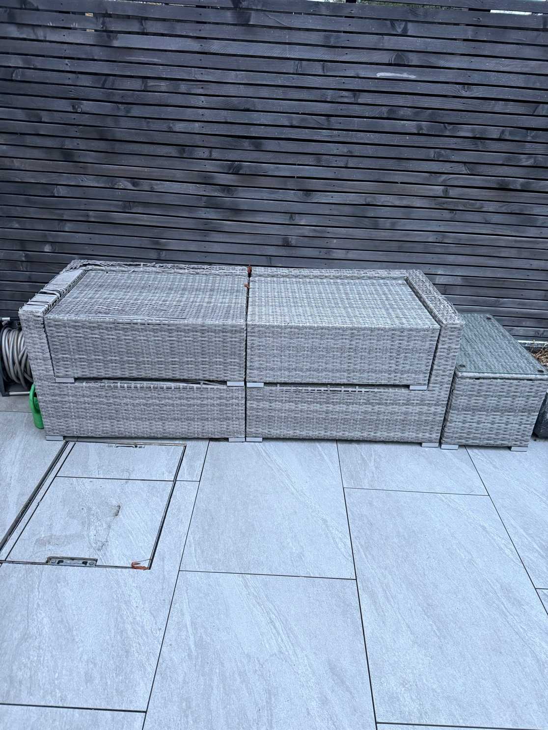 Garden sofa with cushions
