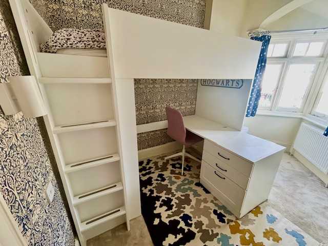 IKEA SAMSTAD High Sleeper with wardrobe, desk, shelves and drawers